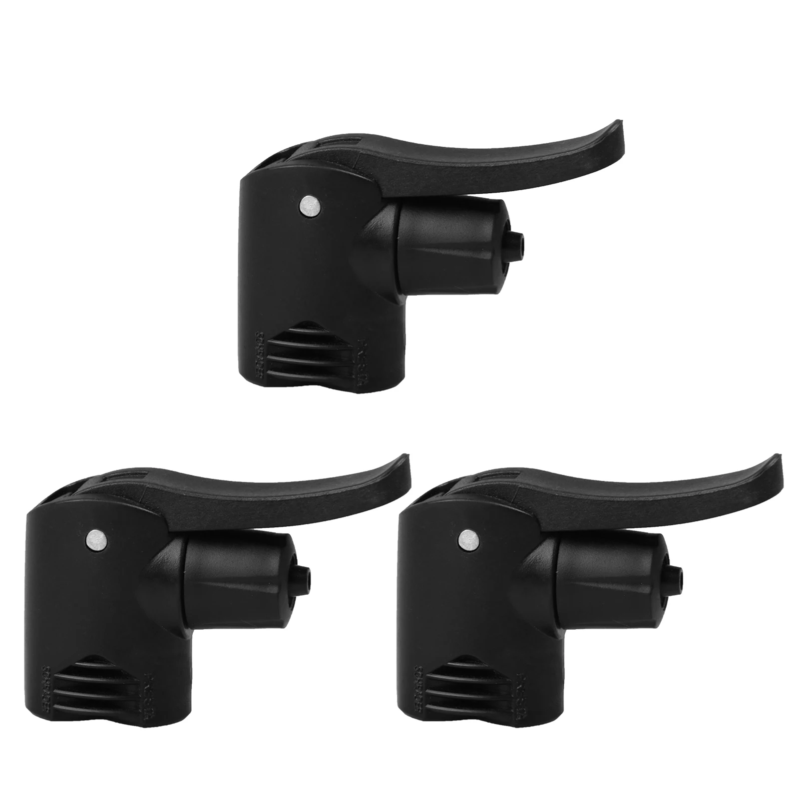 3 قطع من فوهة مضخة الهواء لأرضية الدراجة، محول مزدوج الرأس للصمامات البريطانية الأمريكية، سهل التوصيل، رأس مضخة بديلة للدراجة