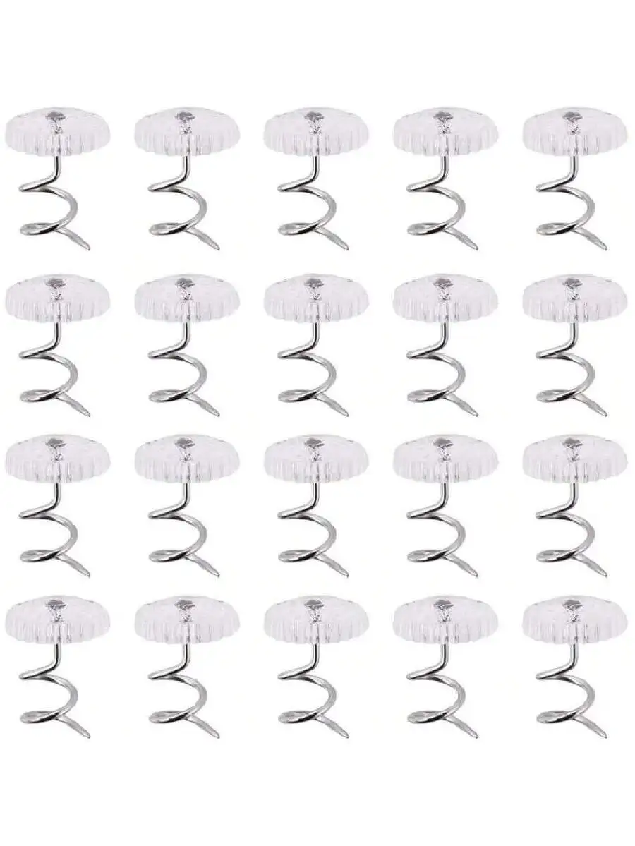 

60 Pcs Clear Twist Pins For Bed Skirt Slipcover Upholstery