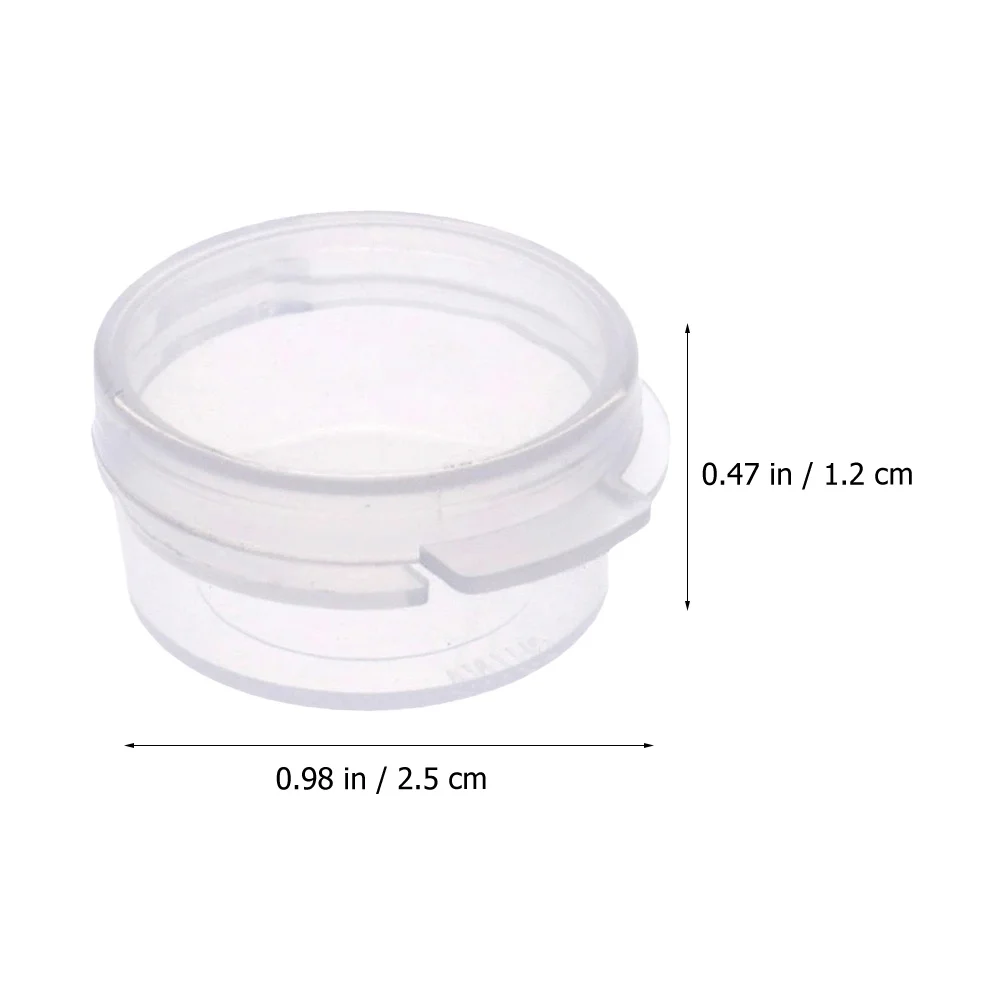 

25Pcs Transparent Round Soil Storage Jars Clear Plastic Sampling Boxes for Lab Science Pharmacy Cosmetics Essential Oil