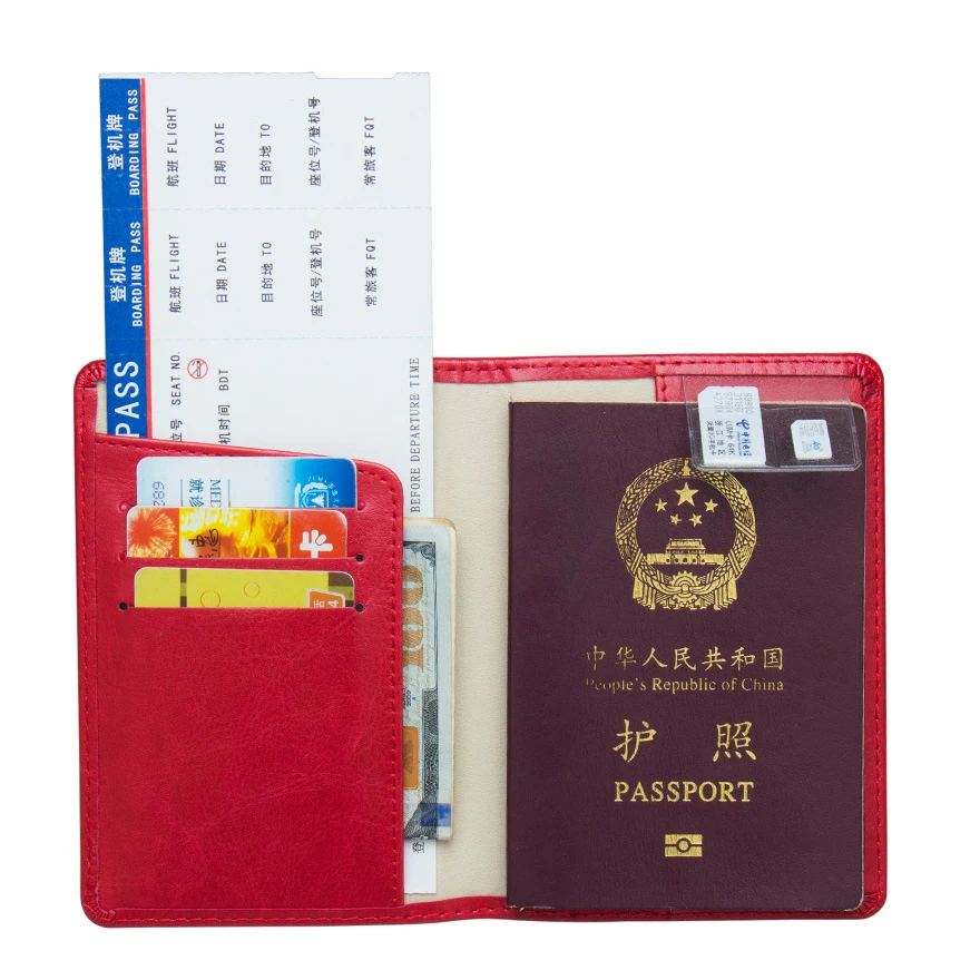 Passport Cover Thermoprint Cat Pattern Leather Passport Holder Women Travel Accessories Ticket SIM Credit Card Passport Wallet