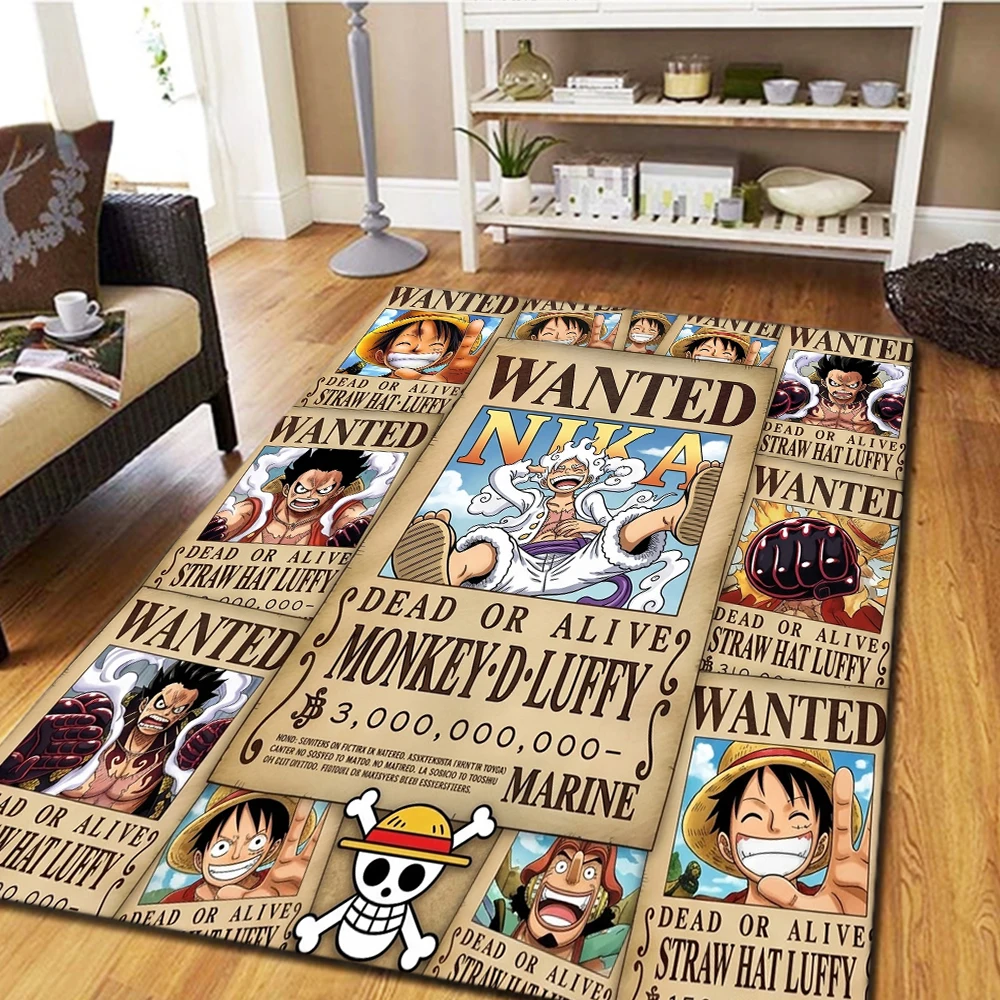 One Piece Poster-Teppich für Schlafzimmer und Wohnzimmer, Heimdekoration, cooler Film-Teppich, Spielteppich – HE126