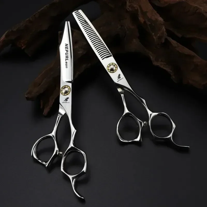 

6 inch Bull head hair cutting, thinning, barber cut, hairdressing scissors, 440c steel, professional Japan