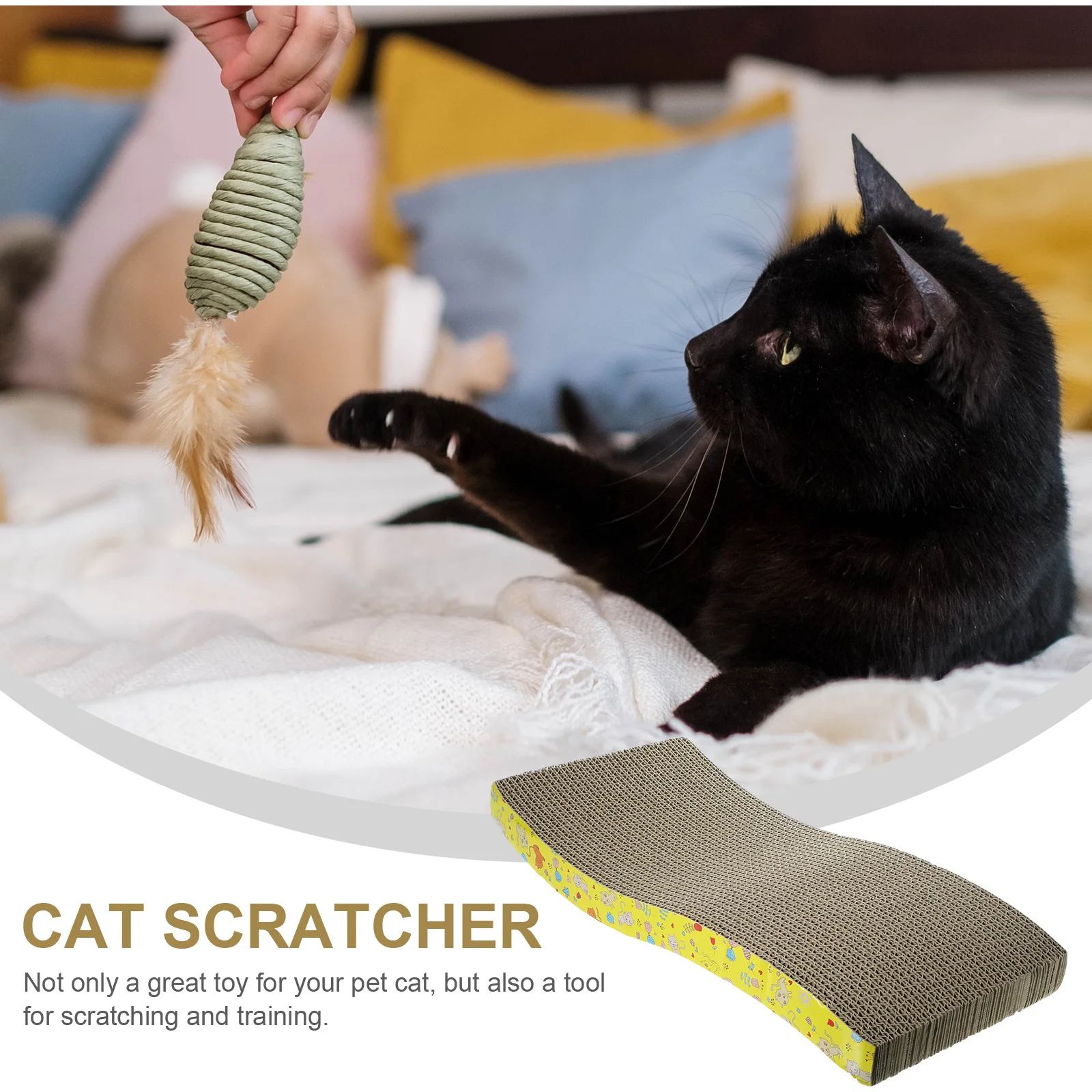

Cat Scratch Board Corrugated Pet For Cats Durable Play Cat Scratcher Furniture Stress Pet Supply Reliefpet Supply