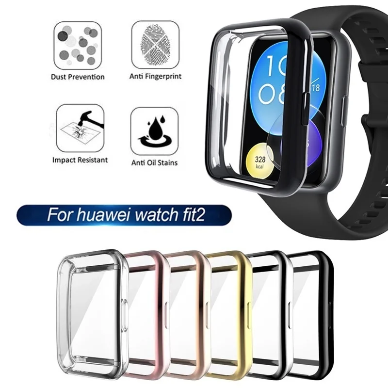 Soft Protective Watch Cover For HUAWEI Watch Fit 2 TPU Protective Case Compatible with HUAWEI Watch Fit Cover