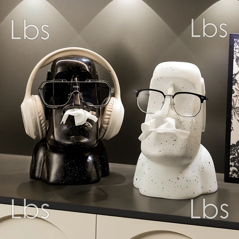 Moai Island Statue Shaped Tissue Box Decor