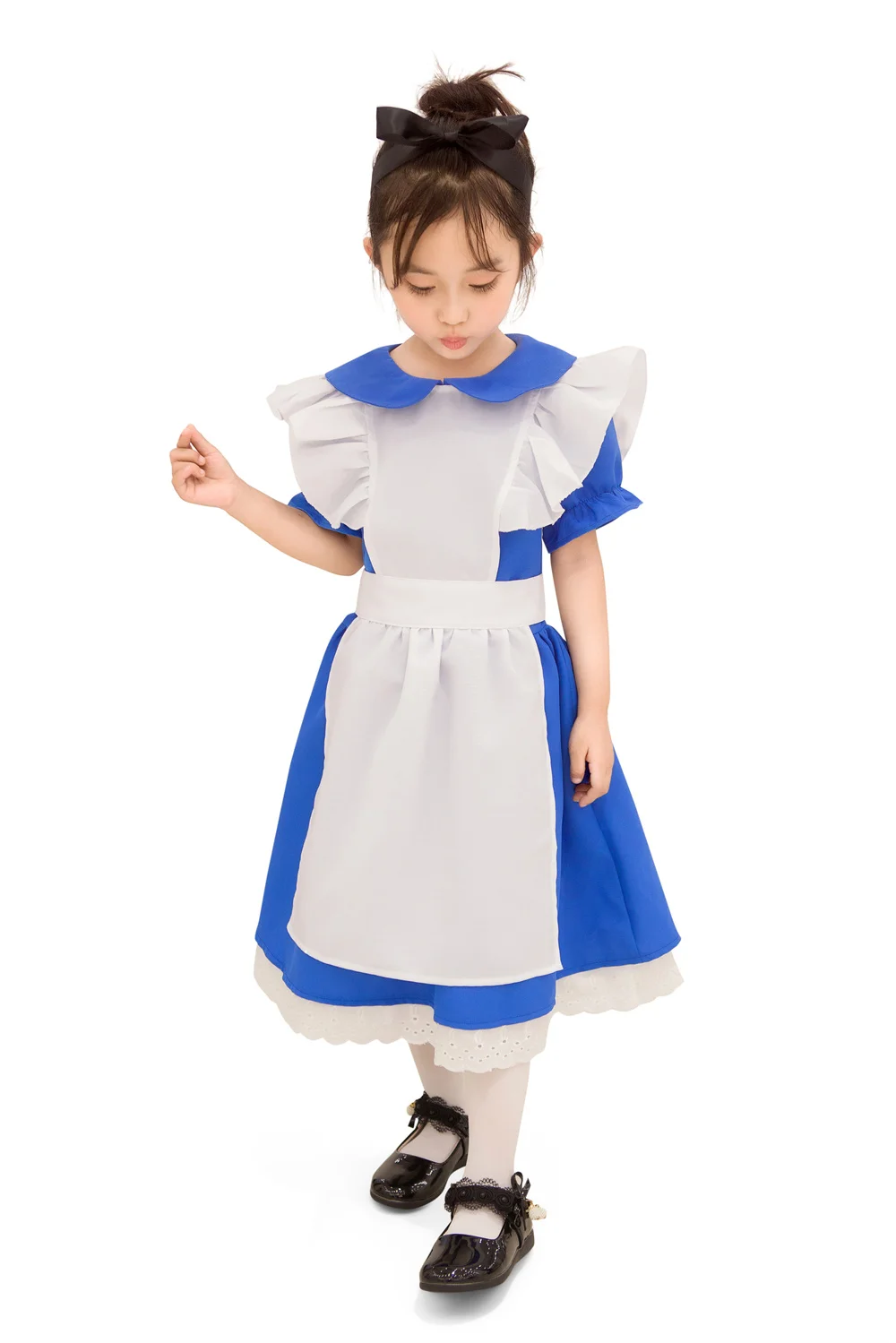 Blue Alice no País das Maravilhas Halloween Traje para crianças, Princess Party Lolita Maid Dress, Carnaval Cosplay Trajes