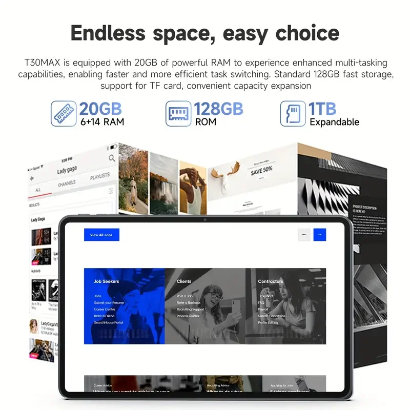 SUXI MEGA-98K wifi Android Tablet 12" 2K 20+128GB 8000mAh Android 15 wifi Quad Speakers pad cod