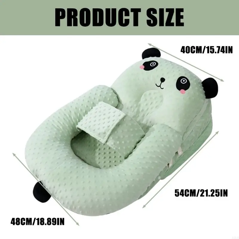 Relief Nursing Pillow For Infants Dotted Backing Double Padding Adjustable Height Secure Belt Easy Cleaning A2UB