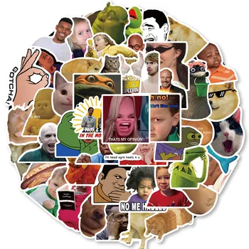 10/30/50pcs סרט מצחיק סרט מם עמיד למים מדבקת גרפיטי ארון בגדים ילדים מדבקות