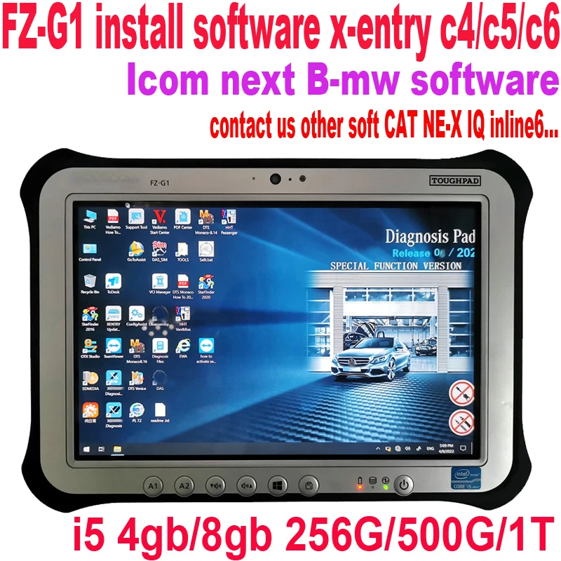 2023.09 Car Software Pre-install I5 4G Laptop FZ-G1 Tablet for OBD2 Scanner MB Star C4/C5/C6 Multiplexer Icom BM Diagnostic Tool