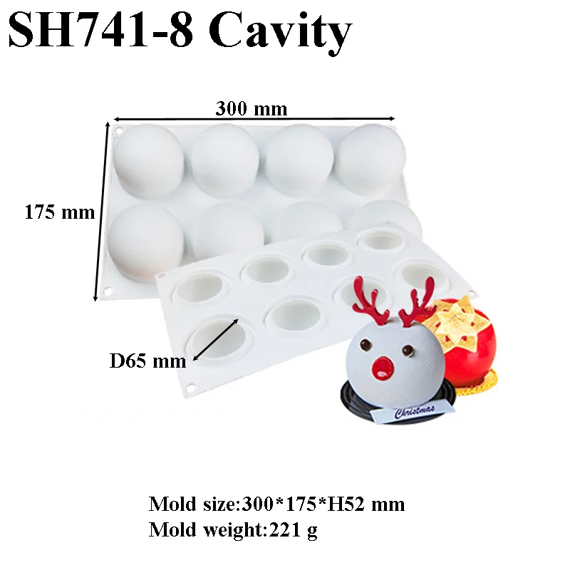 Snowman Snowflake Deer Horn Design Design Christmas Silicone Cake Molds Mousse Cake Moulds Chocolate Moulds Decoration Tools