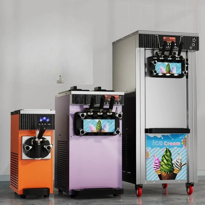 

Ice Cream Machine Commercial Automatic Ice Cream Machine Three-head Small Stall