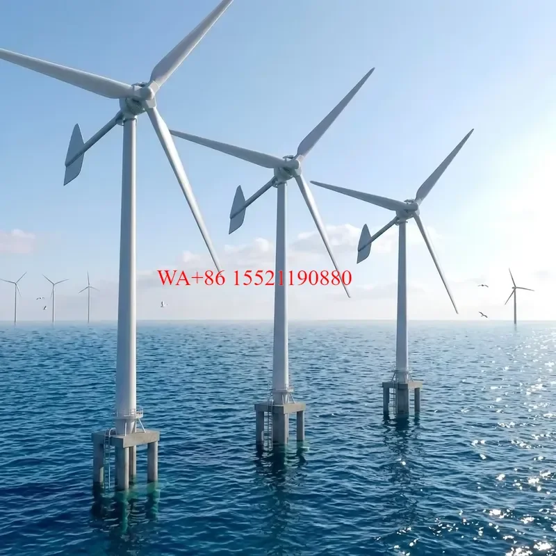 WMWMNU 100kW Horizontal Axis Wind Turbine System 3 Blades 19m Rotor Diameter for Home Use Wind Power Generation