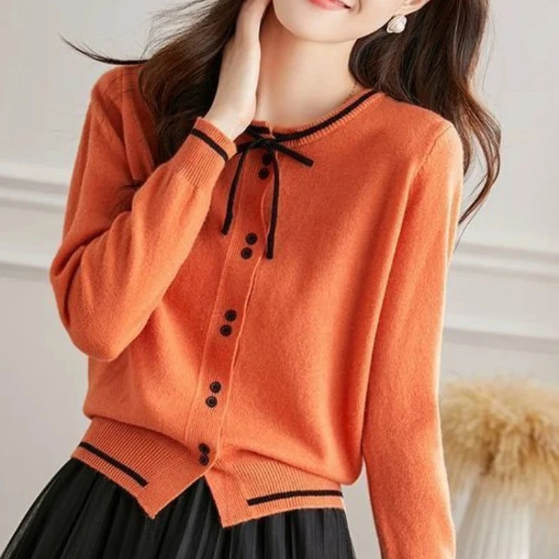 

Loose Slim Outerwear Jacket Knitted Sweater Woman 2024 Trend Chic Fashion Fall Hot Casual Cardigan for Women New in Knitwear Y2k