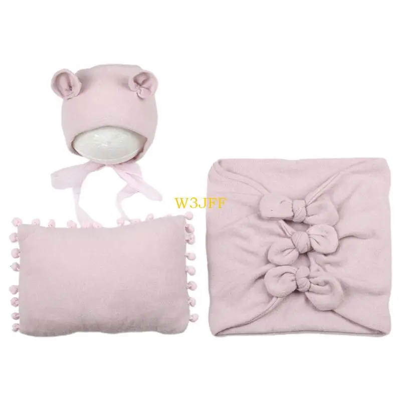 W3JF قماط لف لوسادة الرأس قبعة صغيرة لطيفة للأذنين لأغطية الرأس العمامة