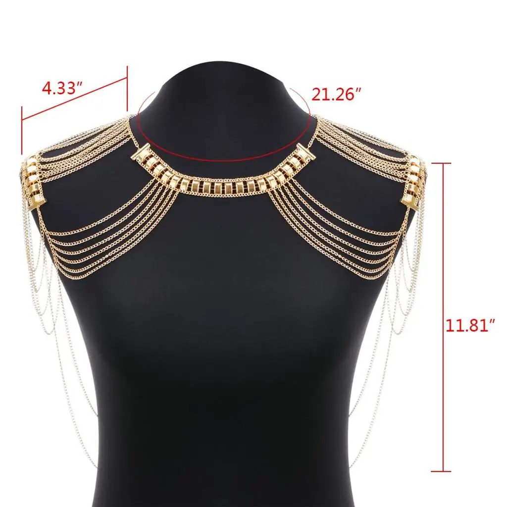 Body Jewelry Tassel Harness Shoulder Chains Necklace Lady Fancy Dress