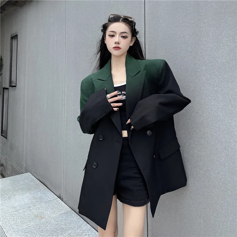 Fashion Blazer Women\'s Clothing Spring Autumn Jackets 2023 New gradient Suit Loose Cardigan Office Lady Blazers Coats Tops jp420