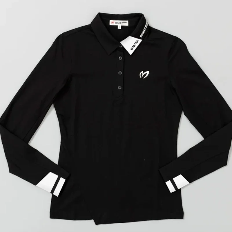 

Sporty Chic Golf Top, Women's Long Sleeve Color-Block Polo, Quick-Dry Fabric with Flattering Slim Fit