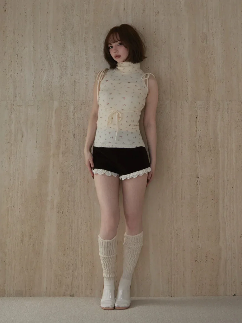 Spring and Summer New Japanese Sweet High-waisted Lace Splicing Shorts Women's Fashion Pure Desire Elegant Spice Girls Shorts