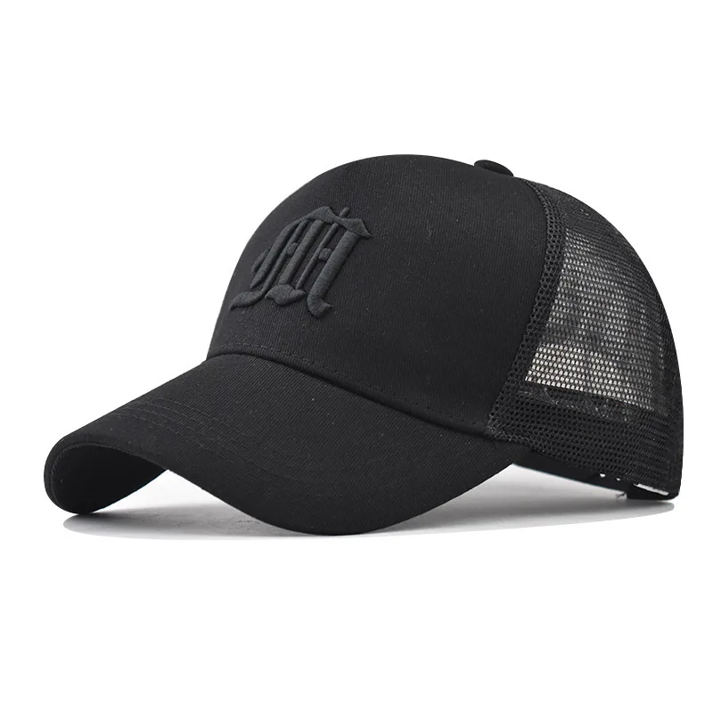 

New Cotton Baseball Personalized Large Letter Embroidered Trucker Hat Outdoor Versatile Sun Hat