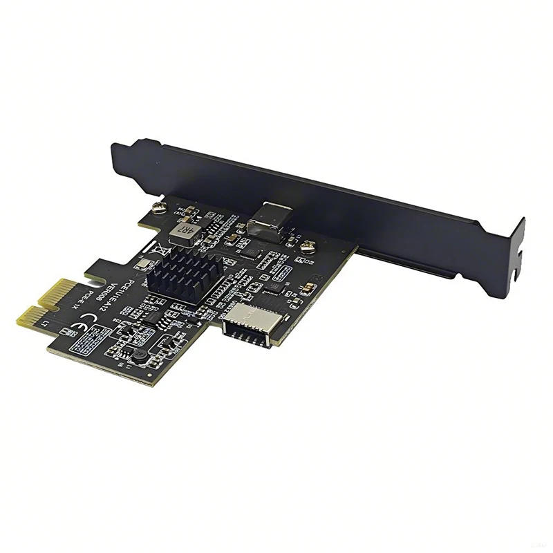 PCI-E USB 3.2 Dual Type C HUB ASM3142 Chip PCIE USB Type C Expansion Card PCI Express 3.0 X1 to USB 3.2 Gen2 Type C + Type E 10G