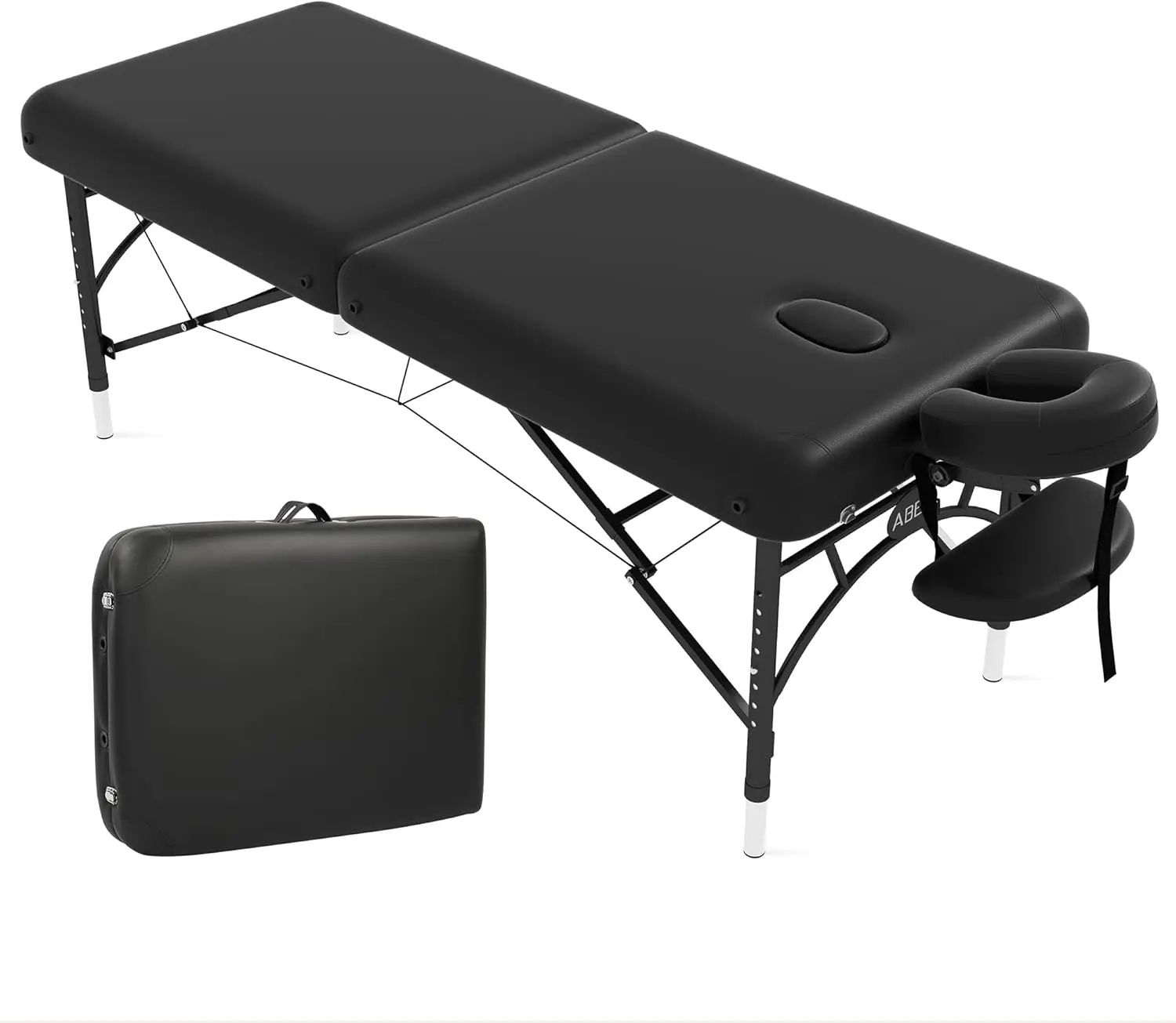 

ABET Massage Table 28 Inch Wide, Spa Tattoo Bed, Memory Foam PU Leather Professional 2 Fold Portable Facial Esthetician Salon