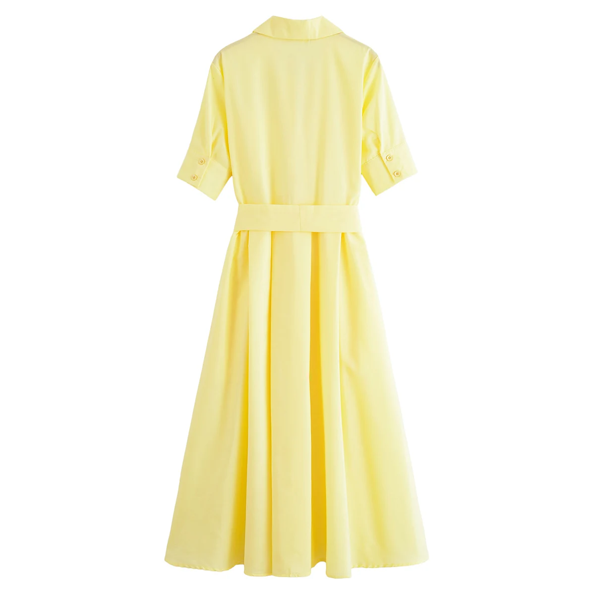 Frauen Elegante Rote Gürtel Kleid Revers Tasche Langes Kleid Neue Frühling Sommer High Street Romantische Casual Ferien Kleid