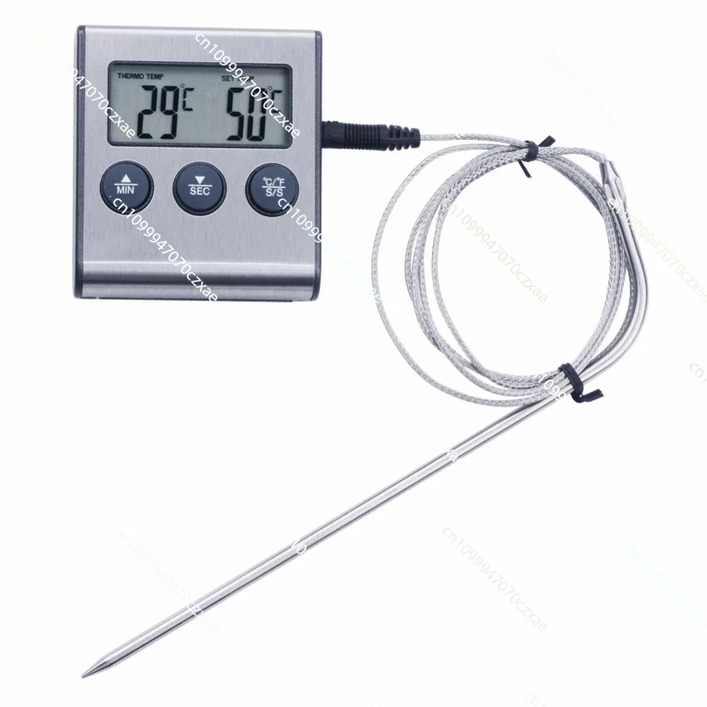 

Home Digital Meat Cooking Oven Thermometer Chicken BBQ Probe Timer Accurate BBQ Food