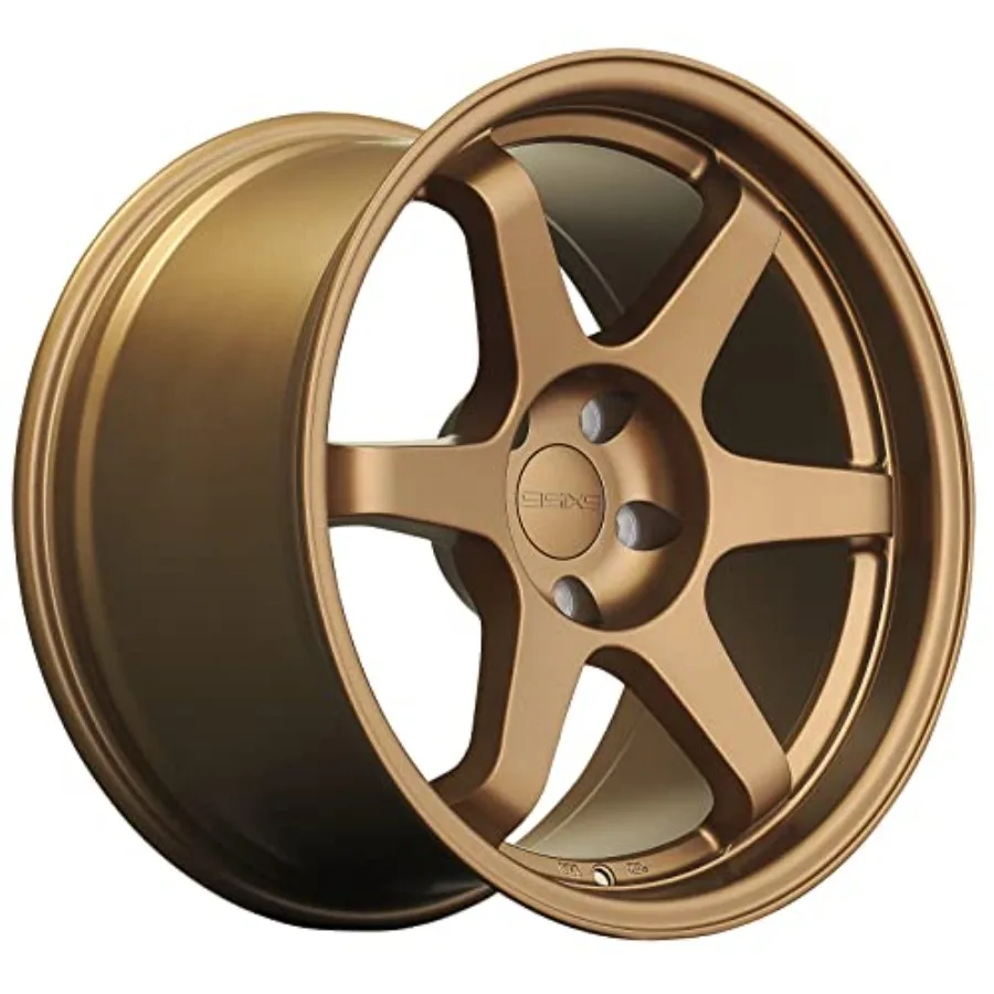 

18 Inch TE37 Style Wheels Matte Bronze 18X8.5 Bolt Pattern 5-112 35mm Offset 73.1 Bore for Performance Vehicles