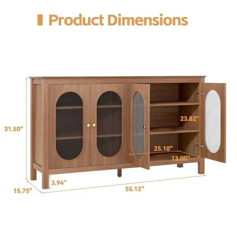 

Modern Sideboard Cabinet with Acrylic Doors, Versatile Buffet Storage for Living Room, Dining Room, Kitchen, and Entryway