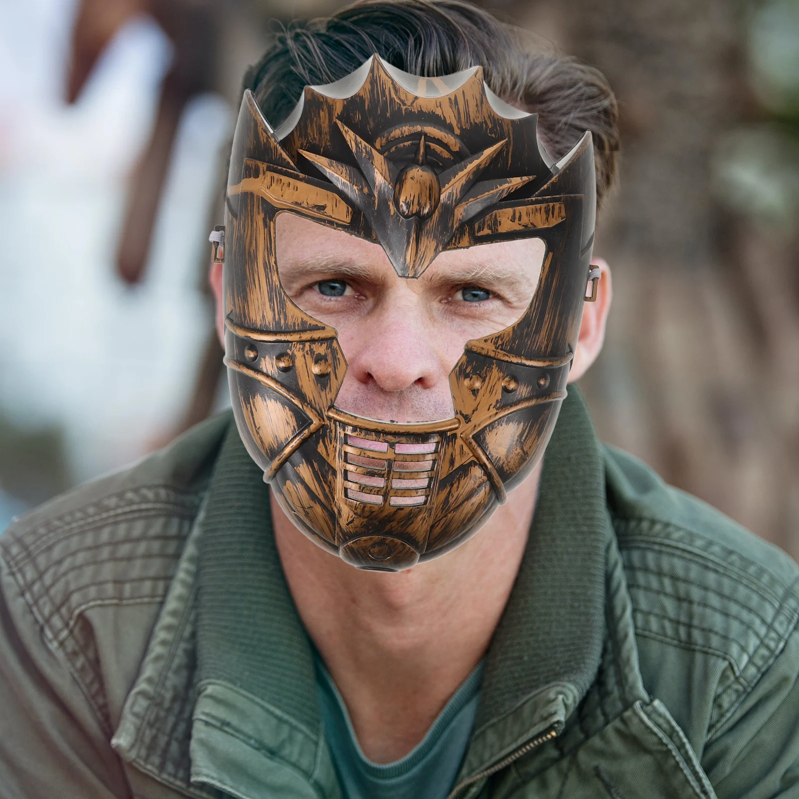 

Masquerade Mask Vintage Plastic Face Ornament For Halloween Carnival Party Cosplay Festival Decorative Costume Accessory