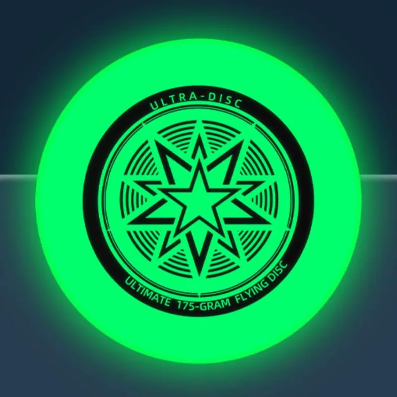 Nightlights Fluorescence Flying Saucer 27cm Ultimate Flying Discs Game Beach Camping Game Swivel Discs Sports Outdoor Whirwind