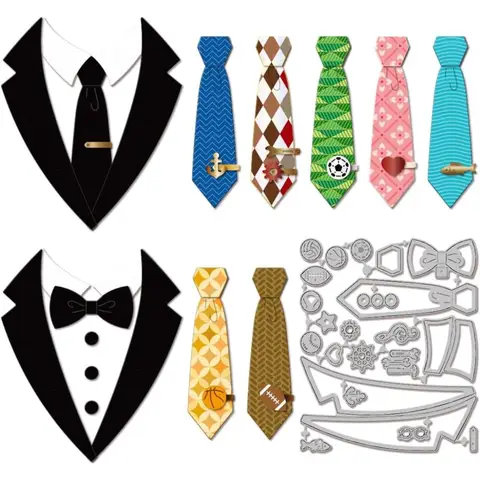 Gravatas corte dados para fazer cartão gravatas corte morrer para diy scrapbooking diário gravação papel artesanato decoração