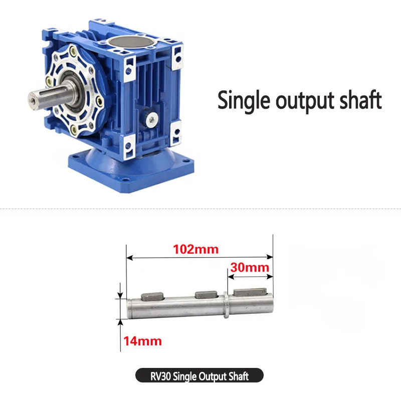 NEMA 23 RV30 Worm Gearbox Stepper Motor  5:1-80:1 Motor Length 56mm Nema23 Worm Reducer Gear Stepper Motor single output shaft