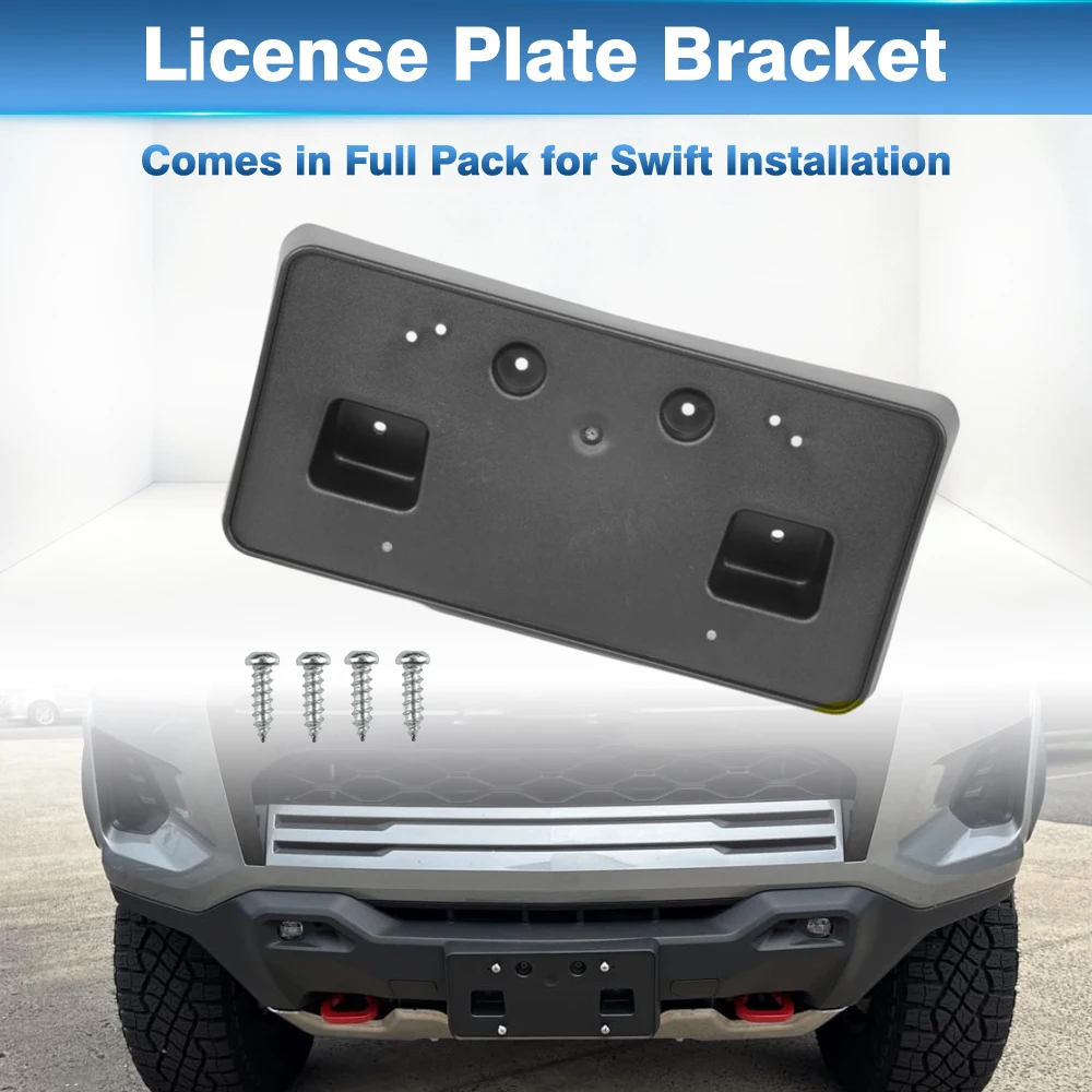 

For Chevrolet Colorado (submodel: LT, Trail Boss, WT, Z71, ZR2) 2023–2024 Front License Plate Bracket Holder GM1068252 85553155