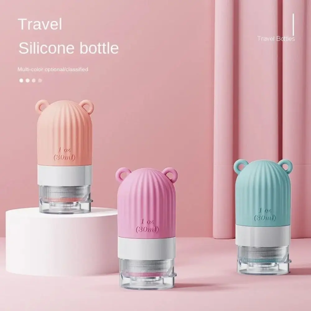 Leakproof Travel Makeup Dispensing Bottle Refillable Water Proof Shower Essence Shampoo Jars Silicone Squeeze Tube Empty Bottle