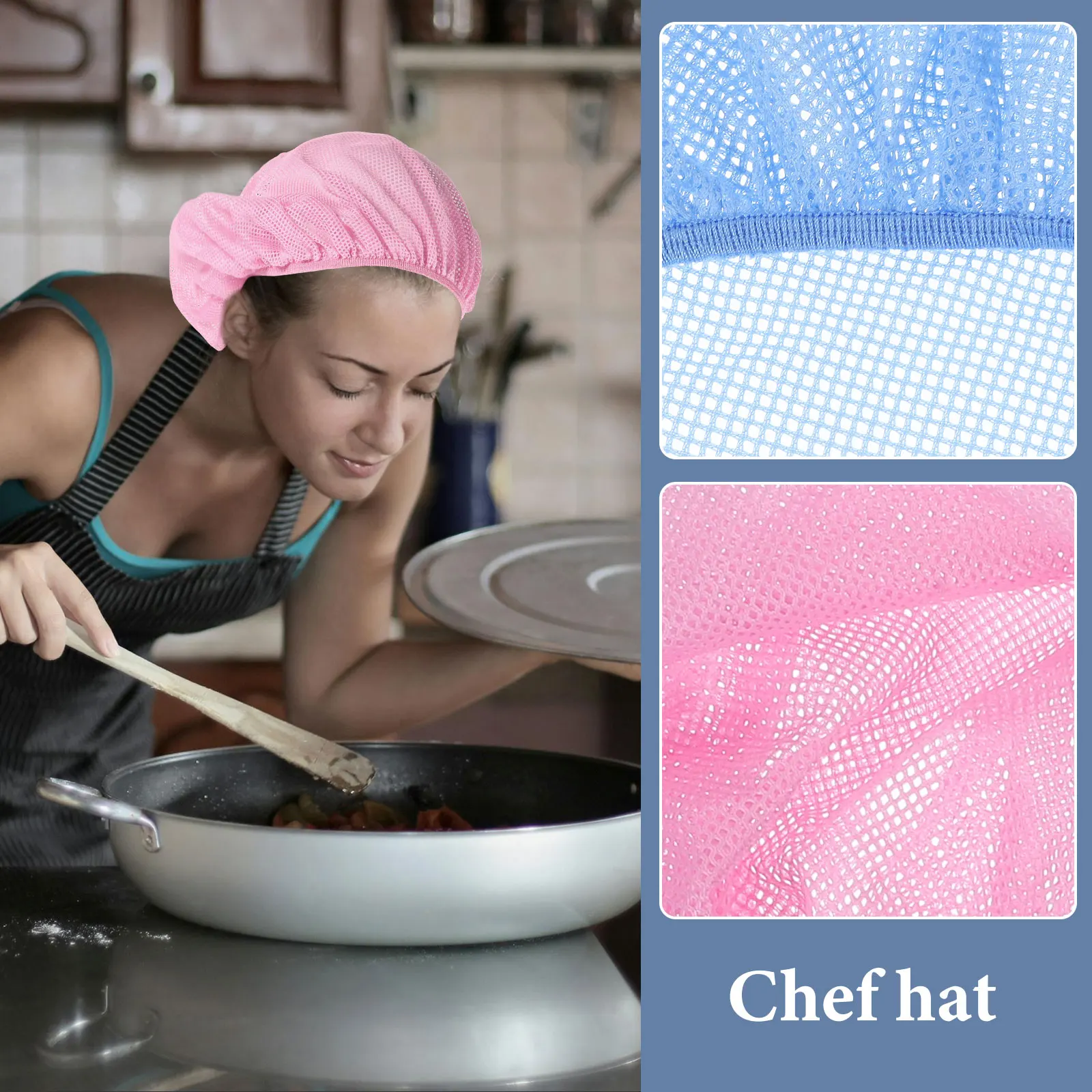 

12 Pieces Sleep Cap Women Worker Hat Cook Chef Hair Nets Food Service Mesh Anti Oily Kitchen Hygiene Spa Cleanliness