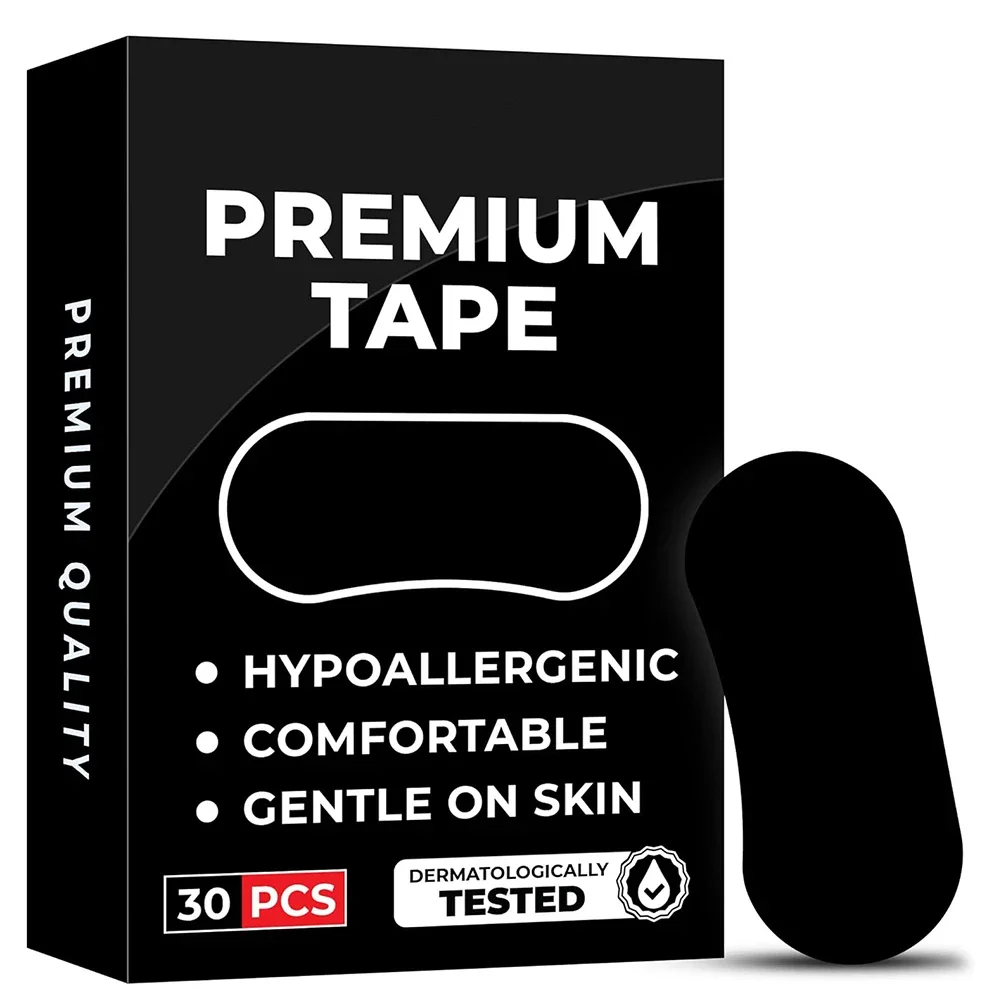 

30/60 шт. лента для рта для сна, против храпа, полоски для рта, аллергенные медицинские полоски для дыхания носа, уменьшающие сухость рта