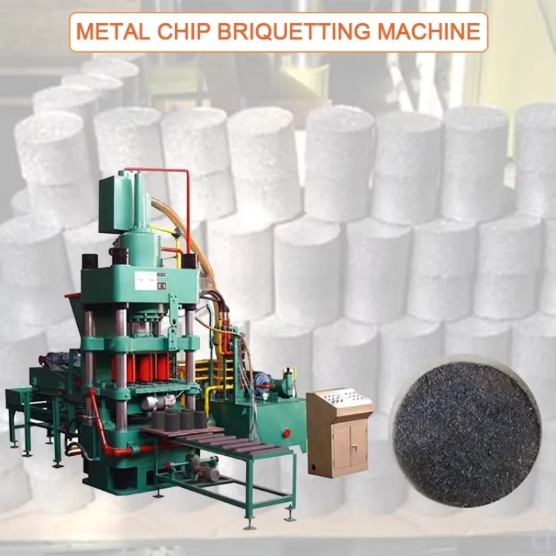 Automatic Metal Chips Briquetting Machine Vertical Hydraulic Scrap Iron Aluminum Powder Briquette Press Equipment Customized