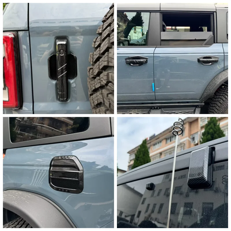 

Автомобильное хромированное украшение для Ford Bronco 2024, защитная крышка дверной ручки автомобиля, крышка топливного бака, упаковочная крышка, накладка