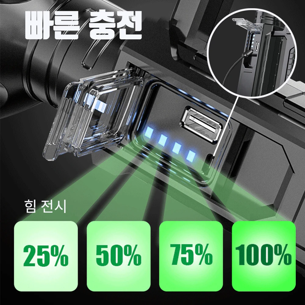 Rechargeable High Power Led Flashlights Ultra-long Lighting Distance Lamp Searchlight XHP70 Powerful Lantern Torches