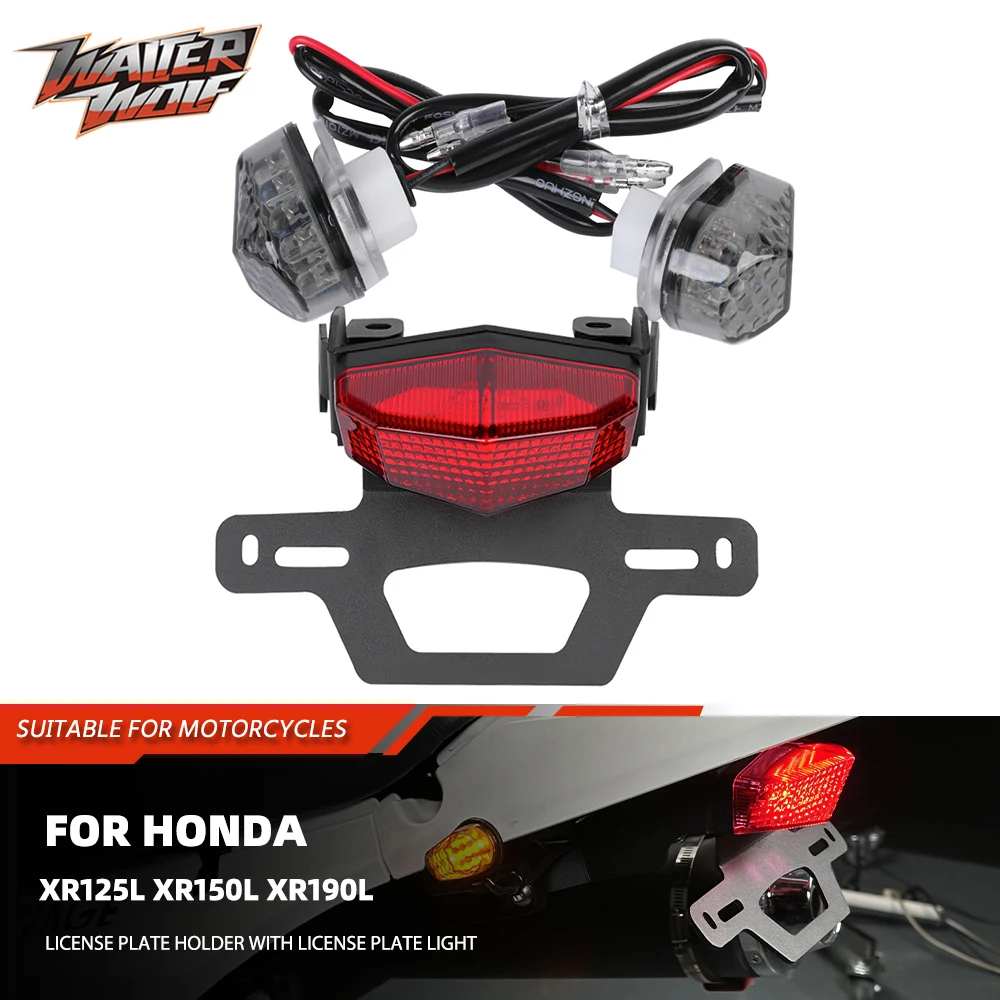 

Motorycle Fender Eliminator License Plate Holder with Taillight Brake Light For Honda XR125L XR150L XR190L LED Turn Signal Light