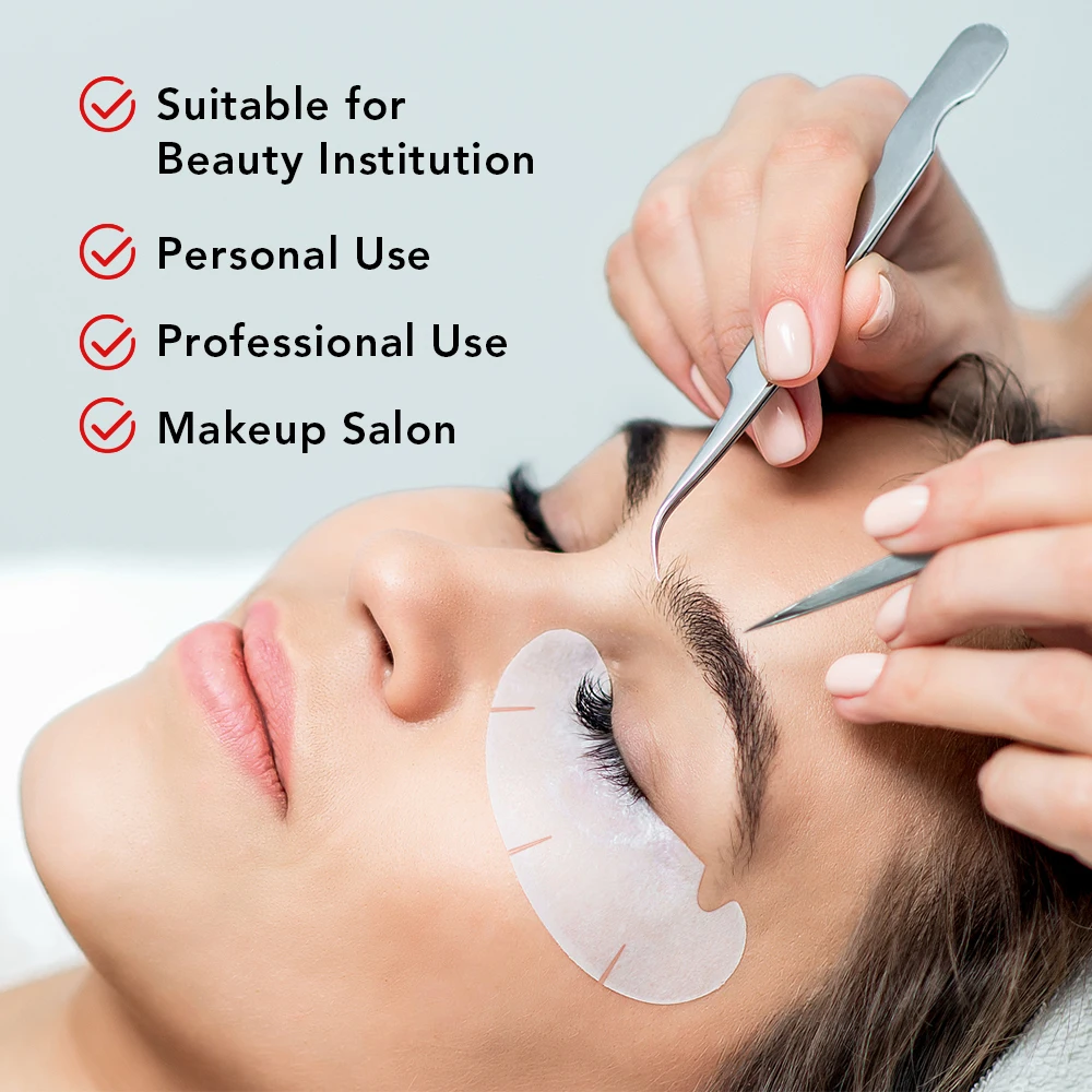 100 pares de hidrogel remendos para os olhos, remendo de extensão de cílios sob os olhos, almofada de gel para enxerto sob os olhos, adesivo de papel para cílios