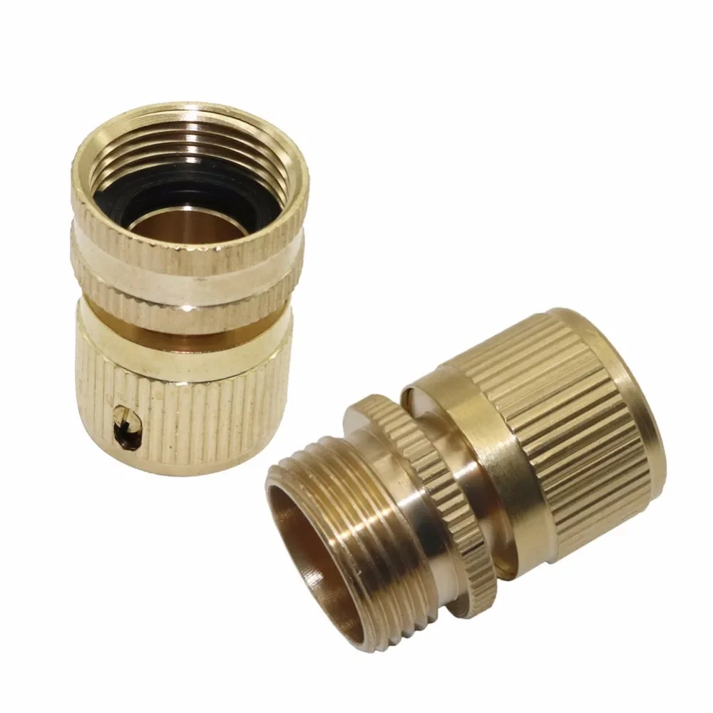 

Brass 3/4" thread connection quick connector Garden hose water pipe connector garden accessories 1 Pc