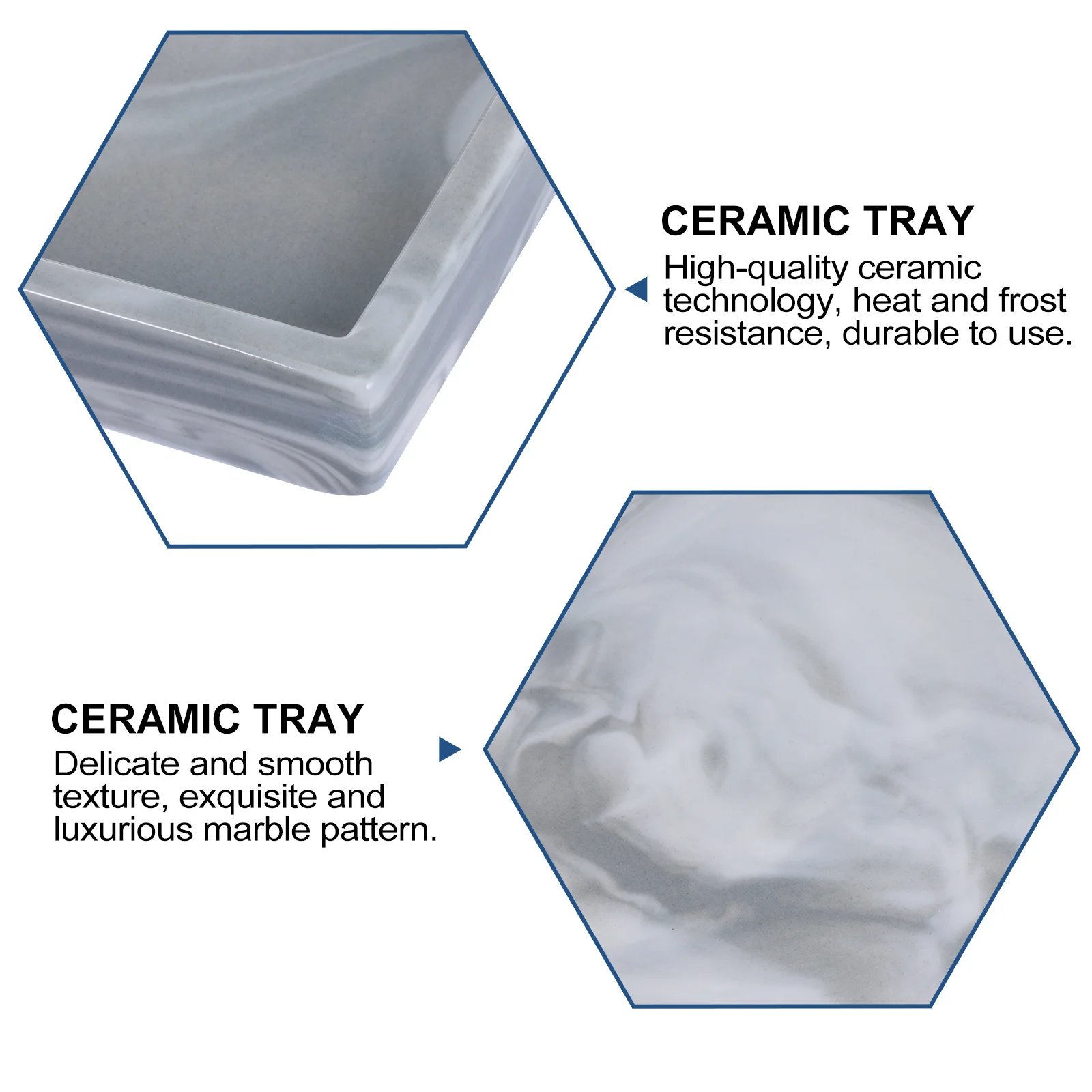 1Pcs Marble Pattern Ceramic Tray Delicate Smooth Texture Jewelry Storage Dish Exquisite Craft Luxury Home Decor Serving Tray