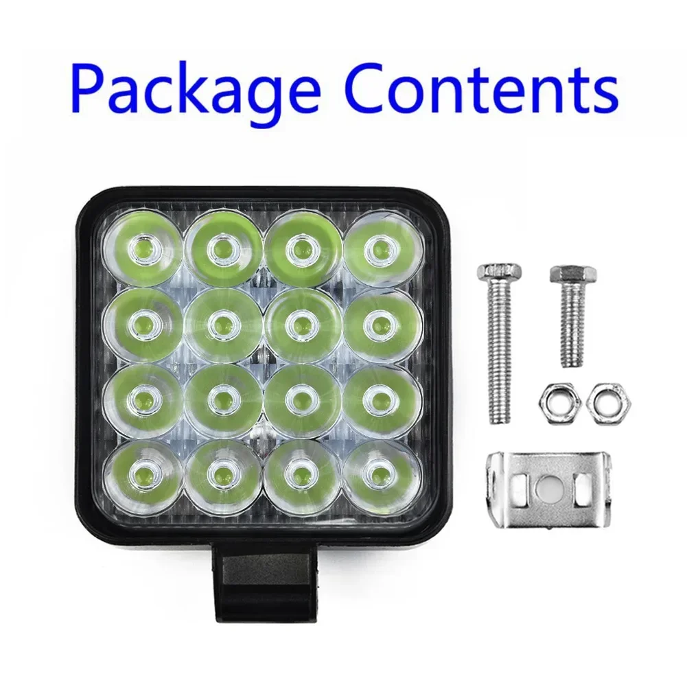 12V / 24V 48W 16LED Work Light Floodlight Car Tractor Truck ATV SUV Off-road Driving Fog Lamp Car Lights Accessories