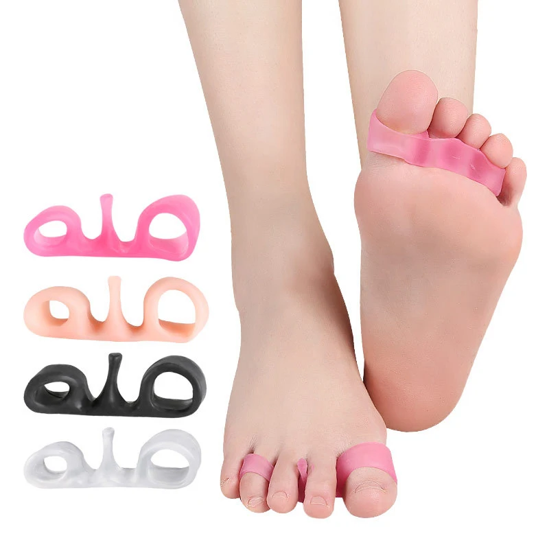 2PCS Silicone Gel Bunion Corrector - Double Ring Toe Separator for Hallux Valgus & Thumb Alignment