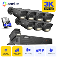 ANNKE 3K Ultra HD POE Video Surveillance System 8CH 6MP NVR Recorder 5MP Security Cameras CCTV Kit Smart Dual Lights Ip camera