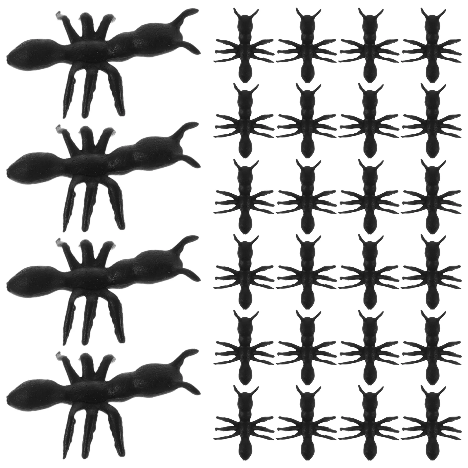 50 Pcs Simulation Ants Toy Halloween Fake Joke Toys April Fool's Day Mini Prank