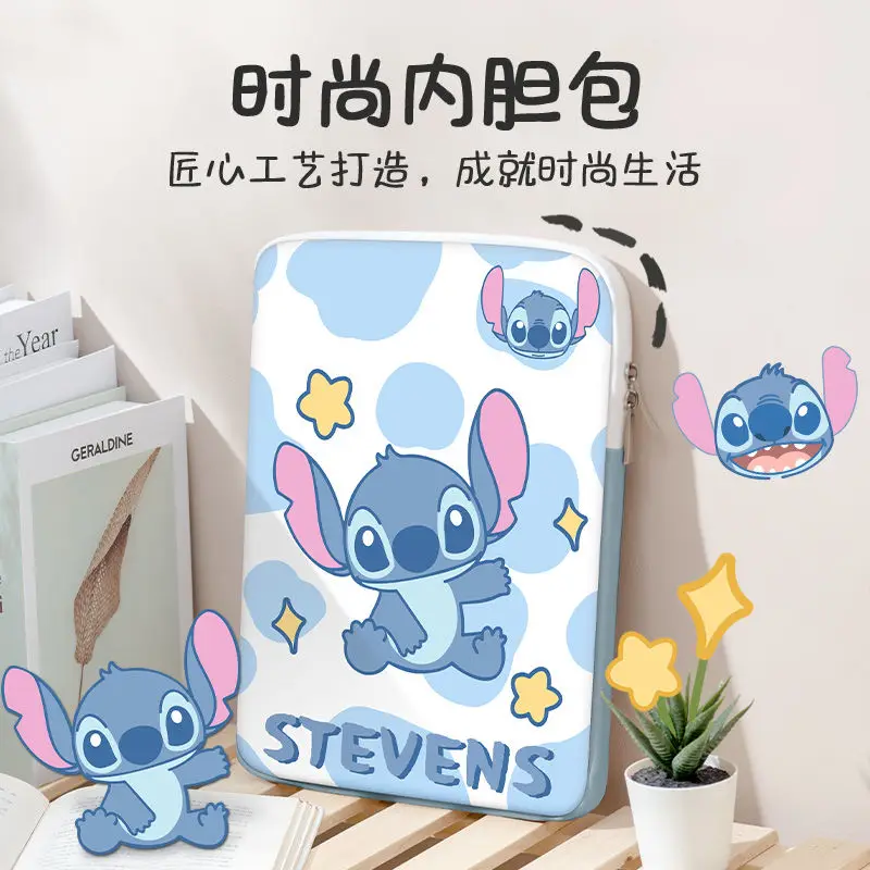 

Disney Anime Stitch Angel Lotso Laptop Bag Case for Lenovo Apple Huawei Matebook 10 11 12 13 14 15 Inch Waterproof Storage Bag